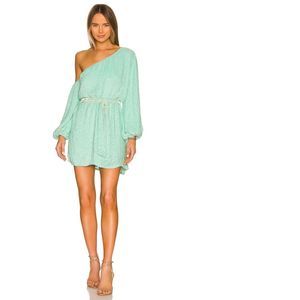 NEW Size S retrofete Giselle Dress in Aqua Blue REVOLVE MSRP $635